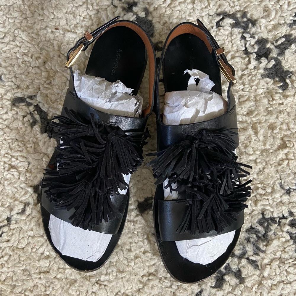 & Other Stories Suede Tassel Sandals